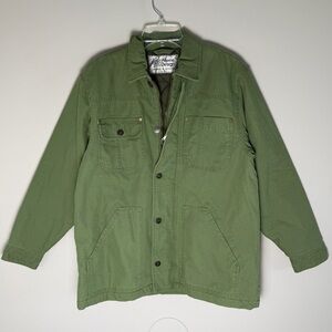 Alpine Design Women's LARGE Quilted Lined Chore Coat Olive NWT